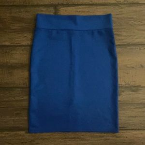 Electric Blue Pencil Skirt